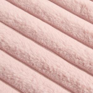 Faux Fur Thick Rib Throw by OHS