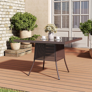 Rattan Dressing Garden Coffee Table - Brown / 23.1kg by Livingandhome