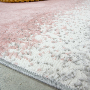 Blush Pink Grey Super Soft Distressed Gradient Area Rug - Blush Pink / 240 x 60cm by The Rug House