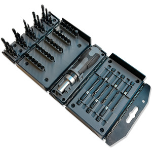 Lumberjack 52 Piece Impact Screwdriver Ratchet Bit Set Includes Carry Case - Grey by Lumberjack