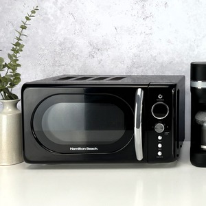 Hamilton Beach 20L Retro Black Microwave - Black by Hamilton Beach