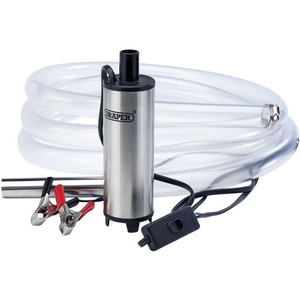 Draper 12V Diesel Fuel Water Transfer Pump - Chrome by Draper