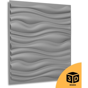 3D Wall Panels (50x50 cm) PVC Cladding Panel Wave Effect Design by NOVECRAFTO