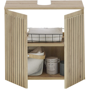 Austin 2 Door Under Sink Cabinet - Brown by Julian Bowen