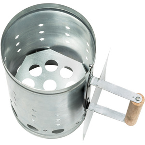 Galvanized BBQ Kettle Grill With Wheels - Black by tectake