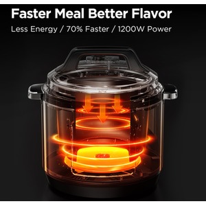 Midea Multifunctional Pressure Cooker with Non-Stick Inner Pot - Black by Midea