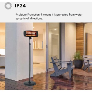 Electric Garden Patio Heater - Black