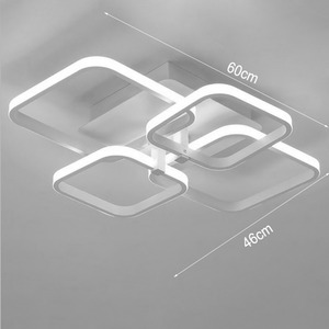 Metal Chandelier Ceiling Light (White Frame) - White / 40W by Livingandhome