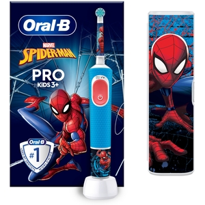 Oral-B Pro Kids Spider-Man Electric Toothbrush with Travel Case - Red by Oral-B