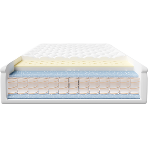 Ottoman Bed With Deluxe Hybrid Mattress - Grey / Double by Home Treats