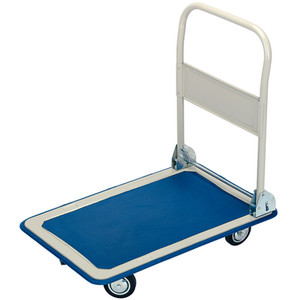 Draper 150kg Platform Trolley with Folding Handle - White, Blue by Draper