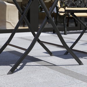 Capri 2 Seater Rattan Bistro Set - Black by Vida Designs