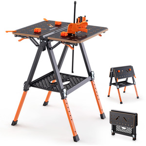2-in-1 Folding Work Table Sawhorse by Costway