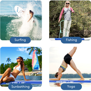 Costway 10ft Inflatable Stand Up Paddle Board-Blue - Blue by Costway