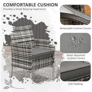 Outsunny 5-Piece Rattan Garden Furniture Set by Outsunny