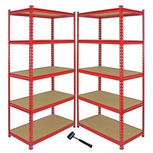 Z-Rax 90cm Racking Bundle Corner Shelving and 2 Garage Racking Bays - Red - Red by Monster Racking
