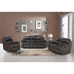 Monaco 2 Seater Recliner Sofa - Grey