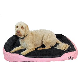 Faux Fur Dog Bed in PinkGrey XXL - Grey by Actiaspet