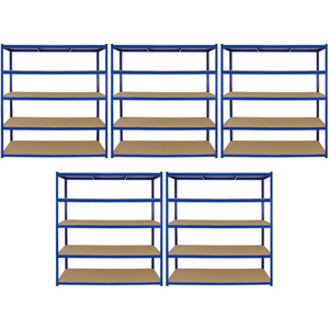 Blue Monster Racking T Rax 10 x Extra Wide Storage Shelves - Blue by Monster Racking