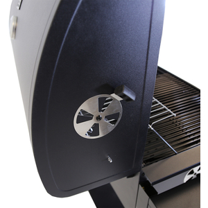 Deluxe Charcoal BBQ Grill with Chrome Steel Warming Rack - Black by Charles Bentley