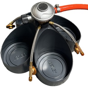 Camping Gas Power Pack - 4 Canister Fuel Kit for Outdoor BBQ - Grey by Betley Butterfly