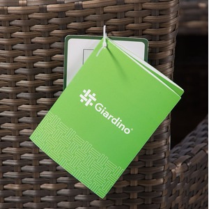 Arizona Round Rattan Patio Dining Set - Brown / 7 by Giardino