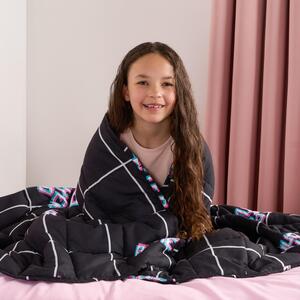 Kids Gaming Print Weighted Blanket Sensory Throw - Black by OHS