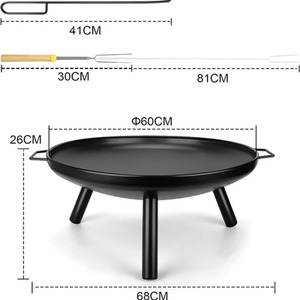 Outdoor Fire Pit Garden Patio Heater - Black