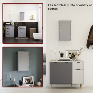 Grey Priano Wall Cabinet - Grey by Vida Designs