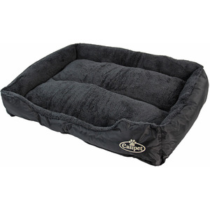 Faux Fur Dog Bed in BlackGrey XL - Black by Actiaspet