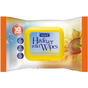 Pack of 30 Nuage Hayfever Relief Wipes by NuAge