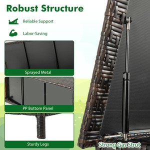 Deck Box Storage Cabinet Container - Brown by GAINOOM