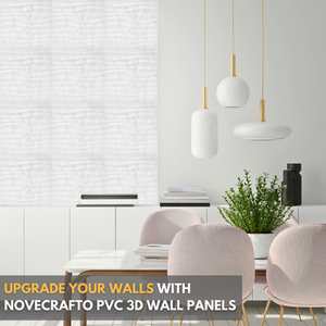 3D Wall Panels (50cm x 50cm) PVC Cladding Panel in Soft Wave Design by NOVECRAFTO