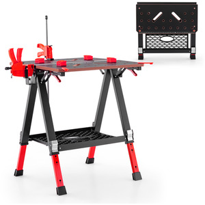 2-in-1 Folding Work Table Sawhorse by Costway