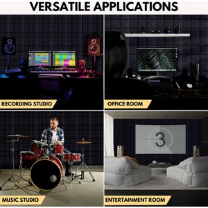 Self-Adhesive Acoustic Wall Panels - Peel and Stick Soundproofing Panels by NOVECRAFTO