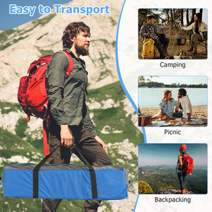 3-Person Outdoor Camping Tent - Blue by Costway