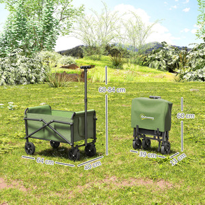 Outsunny 41L Festival Trolley on Wheels - Green by Outsunny