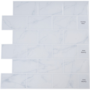 10Pcs Marble Effect Tile Stickers by Livingandhome