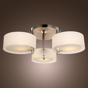 HOMCOM Crystal Chandelier Lighting - White by HOMCOM