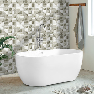 Livingandhome Set of 10 Retro Geometric Wall Tile Stickers by Livingandhome