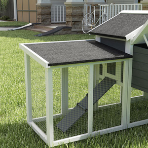 PawHut Wooden Chicken Coop - Grey by PawHut