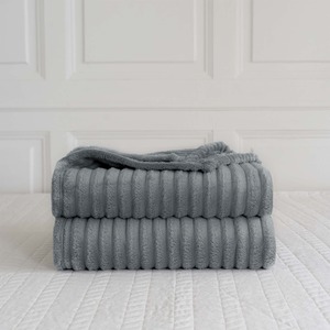 Snug Soft Chunky Ribbed Cord Plush Throw Blanket by Velosso