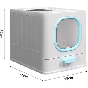 Kidkid Folding Enclosed Cat Litter Box with Scoop by Kidkid