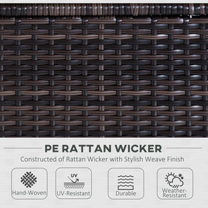 Outsunny 6 PCs Garden Rattan Furniture Set - Brown by Outsunny