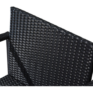 Outsunny 3 Piece Rattan Rocking Set - Black and MIxed Brown by Outsunny