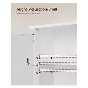 VASAGLE Bathroom Cabinet with Mirror, Wall Cabinet - White by VASAGLE