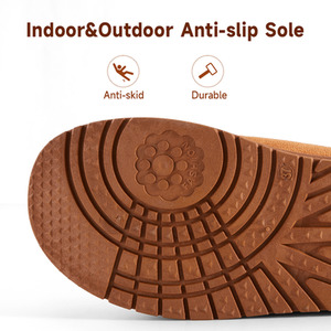 Non-Slip Warm Faux Fur Slippers by komore