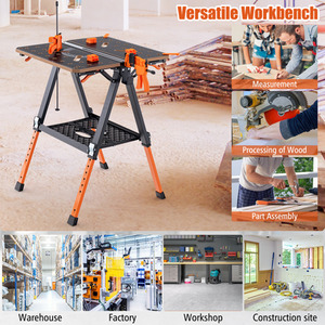 2-in-1 Folding Work Table Sawhorse by Costway