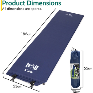 Single Self Inflate Camping Mat 5cm by Trail