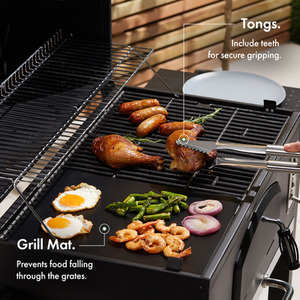 30 Piece with Storage Case BBQ Tools Set - Silver by VonHaus